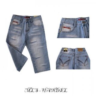 10x DAMEN CAPRIJEANS POSTEN FLOHMARKT NEU 3/4 Hose Jeans (B40) Gr. W26