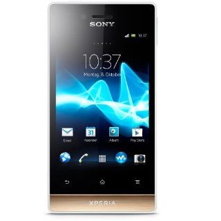 Sony Xperia miro Smartphone 3,5 Zoll weiß/gold Elektronik