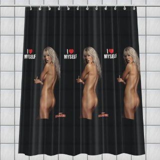 Duschvorhang Textil ~ Motiv I Love Myself ~ Maße 180 x 200 cm ~ 100