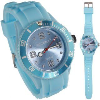 Riccardo® Silikon Uhr   Farbe ice hellblau   Big Face   watch Ice