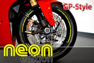 NEON GP Style Felgenrandaufkleber Motorrad Felgenaufkleber Auto 7,5mm