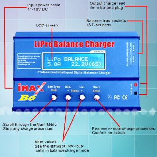 iMAX B6 Li Po Batterie Balancer Ladegerät 7,4V 11,1V B6 x 1 Kabel
