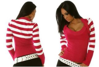 The sweater fits perfectly to the body and greatly enhances the