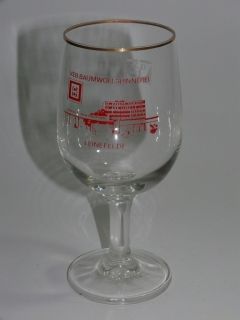 P258 } DDR Glas / Bierglas VEB Baumwollspinnerei   Leinefelde