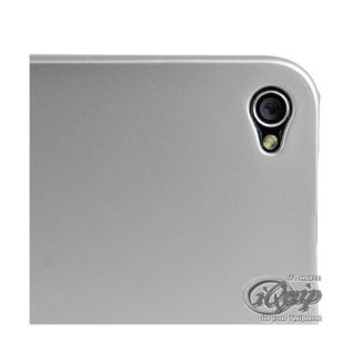 iPhone 4 Schutzhülle Matt Cover Case Bumper Hülle Tasche Silber