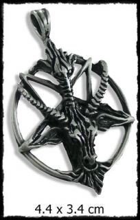 SA284 Satan Metal Baphomet Pentagramm Anhänger Kette