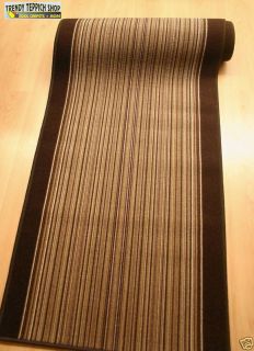 feiner Teppich Läufer *CARNABY 41 braun* 80 cm breit