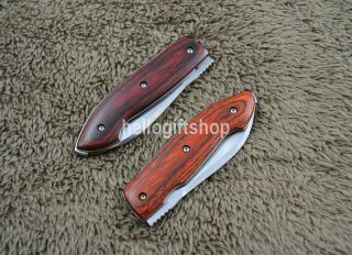 Sanrenmu PR 728 Wood Handle Line Lock EDC Pocket Gift Folding Knife