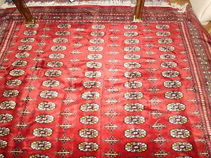 Sehr schoene seidige Buchara Teppich Perser Orient Teppich Seide Silk