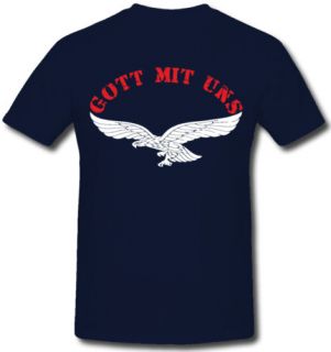 Reichsadler Luftwaffe WL T Shirt in blau *287