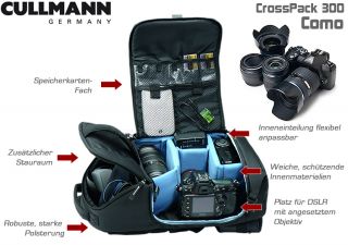 CULLMANN D SLR Kamera Video CROSS 300 Rucksack Tasche SCHWARZ