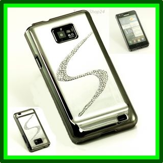 Samsung Galaxy S2 i9100 LUXUS S Line COVER SILBER CHROM STRASS Case