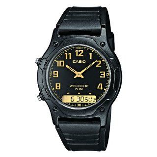 Casio Herren Armbanduhr Analog   Digital Kunststoff schwarz AW 49H