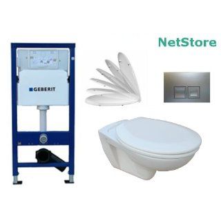 Geberit Duofix Basic UP 100 WC Vorwandelement mit Platte Delta 50 matt