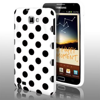 Polka Dots Gel Case For Samsung Galaxy Note i9220 + Screen Protector