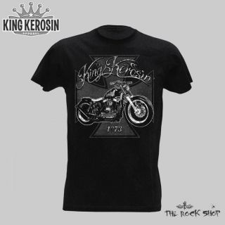 King Kerosin Vintage T Shirt   Eisernes Kreuz Chopper