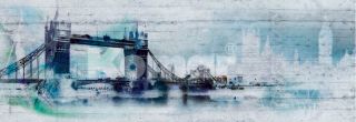 Komar Fototapete, LONDON, 4 teilig, 368 x 127cm, Foto Grafik Mix der