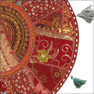 55cm Rundes Boden Kissen Sitzkissen Teppich Vintage Indien Dekorative