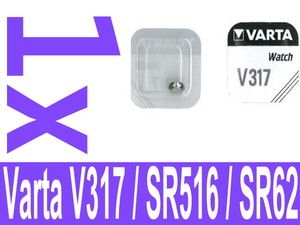 Stück Varta V 317 Knopfzelle Batterie V317 SR516 SR516W SR62