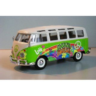 VW Samba Bus grün Hippie Line Maisto 125 Modellauto [Spielzeug