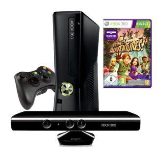 Xbox 360   Konsole Slim 4 GB inkl. Kinect Sensor + Kinect Adventures