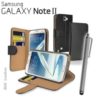 Samsung Galaxy Note 2 II N7100 Leder Tasche Hülle Etui Edel Case