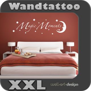 S330 XXL Wandtattoo Magic Moments Wandaufkleber Schlafzimmer Sterne
