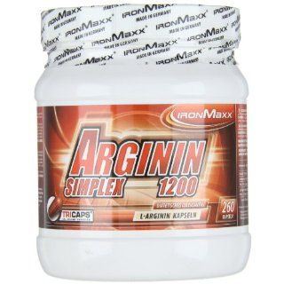 Ironmaxx Arginin Simplex 1200  260 Kapseln Lebensmittel