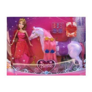 Barbie Puppe mit Pferd Spiel Set Das Diamantschloss 