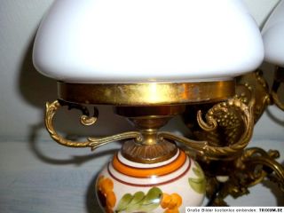 Antike Wandleuchte Wandlampe Lampe Messing Glas SHABBY Landhaus
