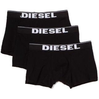 Diesel Men Boxer Shorts Trunk 3er Pack Unifarben   Schwarz