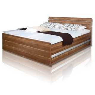ROLLER Doppelbett PIZZO Nussbaum mit Schubladen Bett Schlafzimmer