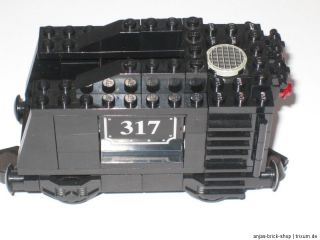 LEGO 10205 9V EISENBAHN LARGE BLACK TRAIN WITH TENDER GROSSE LOK MIT