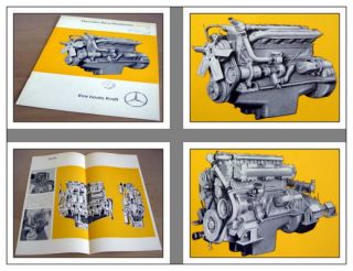Mercedes Benz OM 346 Dieselmotor Export Prospekt 1965