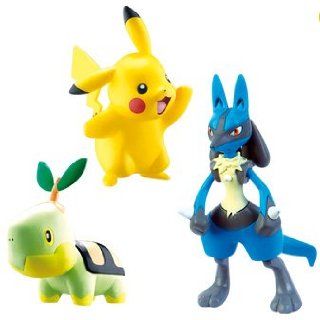 Pokemon Sammel Figuren Serie 1 Multipack Pikachu, Chelast und Lucario