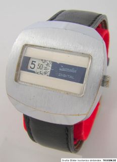 Isomatic rare digital digitaluhr Scheiben Uhr vintage slices jump hour