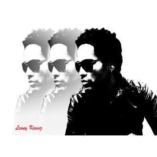 Kunstdruck Lenny Kravitz / Bild 100x70cm / Leinwandbild fertig auf
