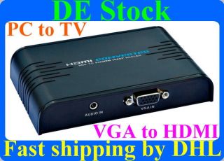 Brand NEW  LKV352 Laptop PC VGA to HDMI HDTV TV Scaler Video Audio