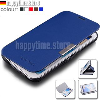Slim Samsung Galaxy Note 2 II N7100 Leder Tasche Schutz Hülle Case