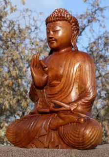 Sehr schöner BUDDHA Meditation Mönch HOLZ BUDDA Feng Shui 361