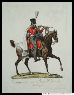 c1810 Dragoner Prinz Clemens Kavallerie militaria   Kolorierter