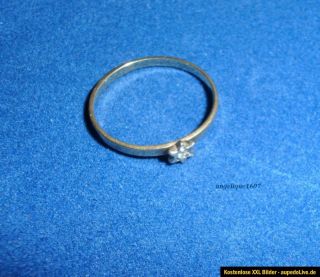 Zierlicher schöner Ring mit kleinem Stern * Diamant * Gold 585 * 14
