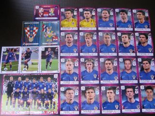 Euro 2012 EM Panini Sticker Kroatien komplett alle 30 Sticker