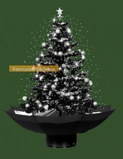 Weihnachtsbaum mit Schneefall Lichterkette 75 cm, schwarz