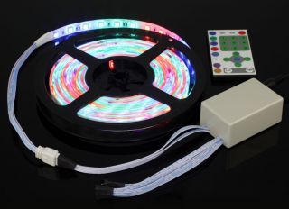 Neu 5M 500CM 300 LED RGB Strip Flex Band mit Fernbedienung Wasserdicht