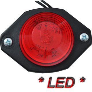 LED Positionsleuchte mit Gummisockel rot 12V/24V Anhänger LKW *NEU