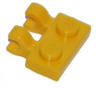 LEGO® 10x Platte 1x2 m. 2x senkrechten Clip gelb NEU