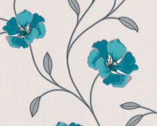 Pandora 2924 21 Profiltapete Neu Floral Blumen geblümt Türkis Blau