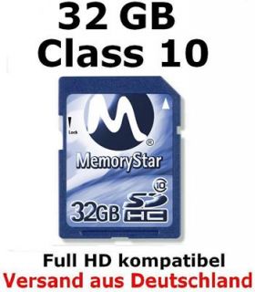 32GB SDHC Speicherkarte Class 10 FULL HD geeignet, superschnell von