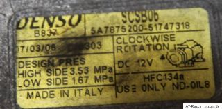 Klimakompressor   Fiat Lancia   Denso B837   51747318   5A7875200